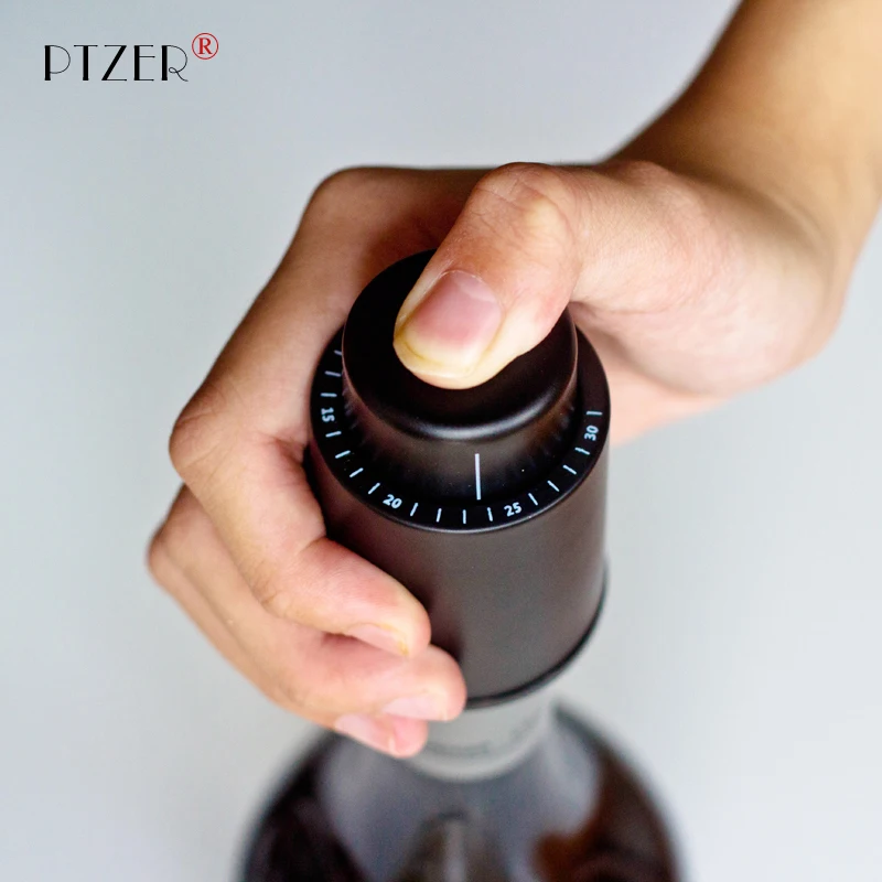PTZER Vacuum Wine Saver Stopper Date Memory Bottle Sealed Storage Corks Bar Tools Kitchen Accessory Saver| |