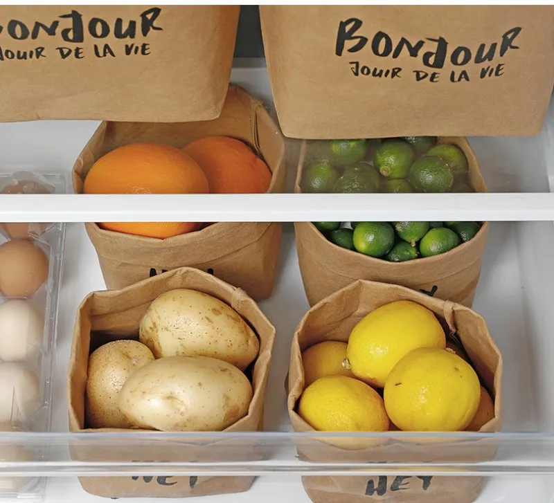 Моющиеся пакеты из крафт-бумаги сумка для хранения растений и цветов