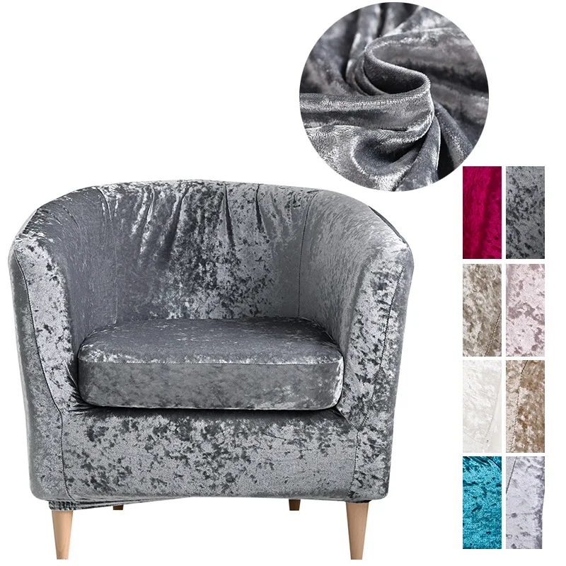 

Solid Color Spandex Sofa Cover Relax Stretch Single Seater Club Couch Slipcover for Living Room Elastic Armchair Protector Cover