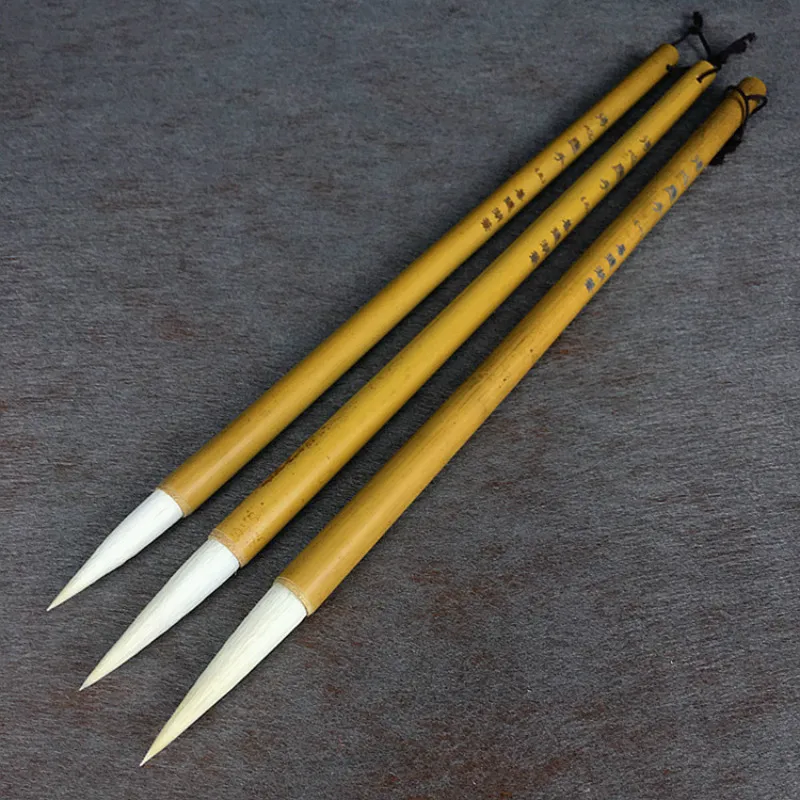 Chinese Calligraphy Brush Set Woolen Hair Regular Script Writing Painting Pen Huzhou Ink Tinta China