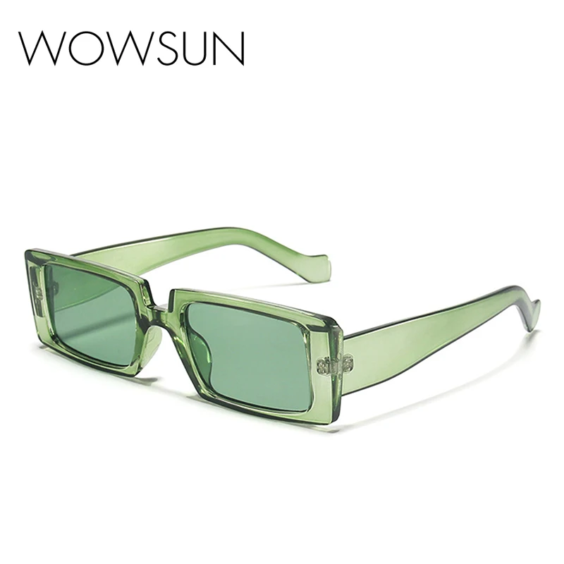 

WOWSUN маленькие прямоугольные Солнцезащитные очки женские винтажные брендовые дизайнерские Квадратные Солнцезащитные очки с декоративными...