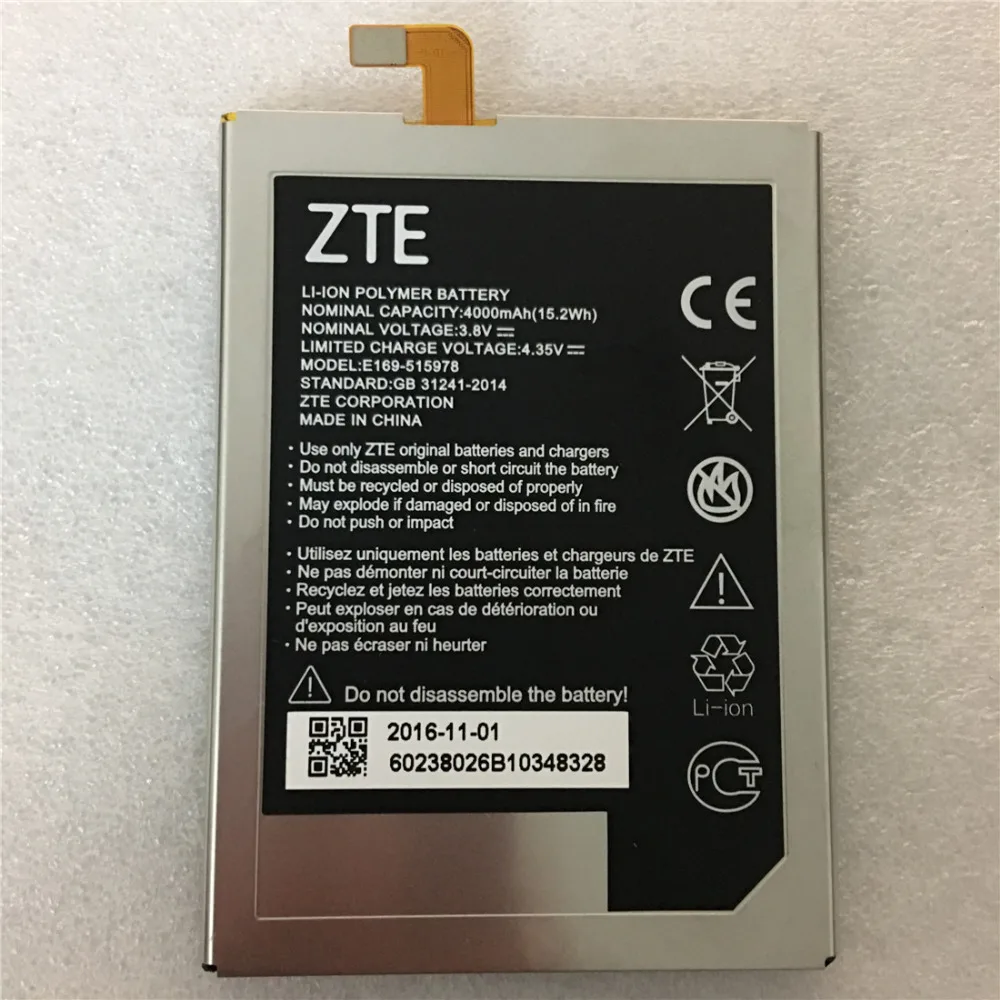 Аккумулятор E169 515978 4000 мАч батарея для сотового телефона ZTE Blade X3 Q519T D2 A452 100%