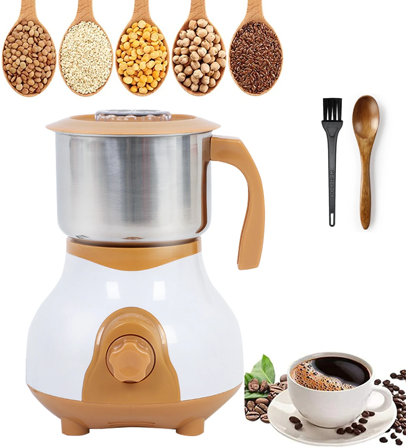 

Grinder Home Pepper Powder Herbs Nuts Multifunctional Grinder Whole Grain Grinder Pepper Grinder Salt and Pepper Grinder