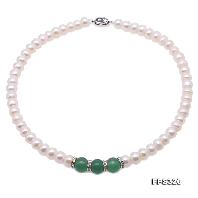 JYX Большая распродажа! Элегантный зеленый нефритовый комплект ожерелья с