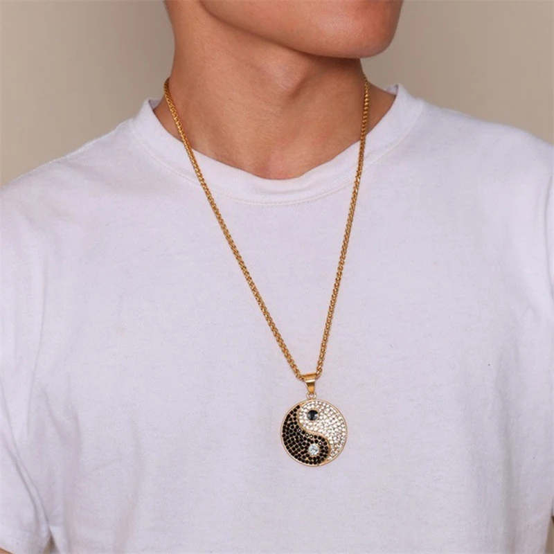 DOYUBO кулон из нержавеющей стали в китайском стиле Инь-Янь восемь диаграммов