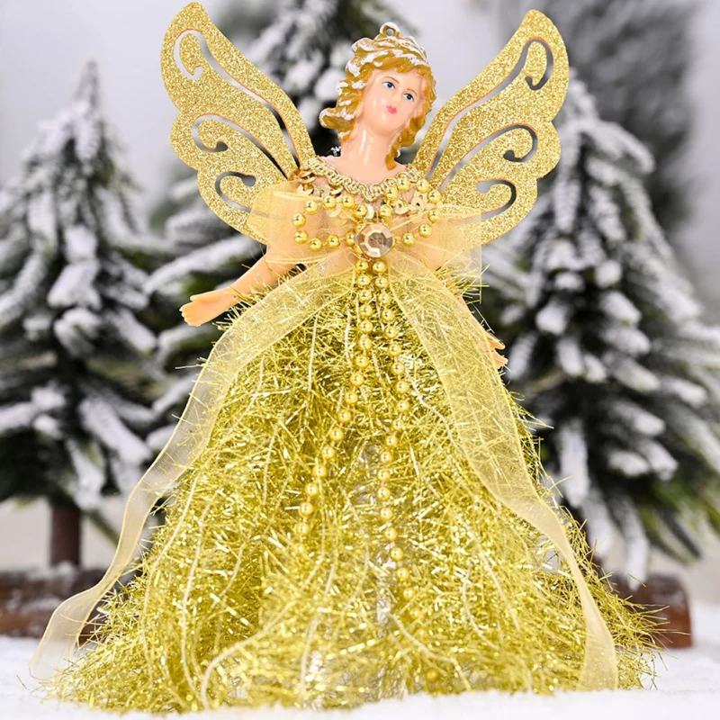 

Cute Christmas Angel Hanging Pendant Lovely Plush Doll Pendant Ornament Party Supplies For Home Christmas Tree&