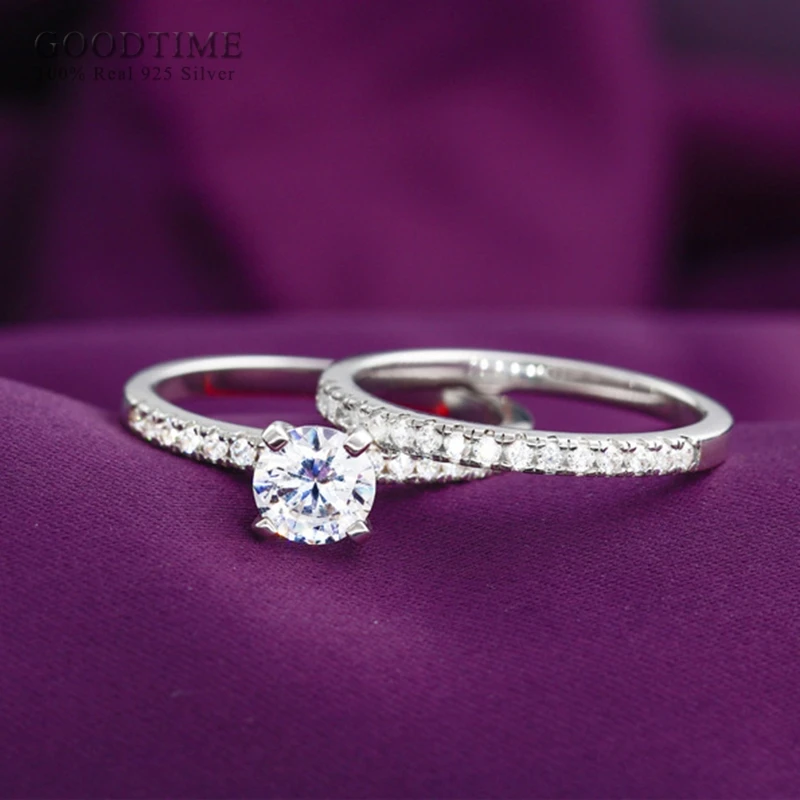 Роскошные женские кольца 925 пробы серебряные свадебные принцесса циркон стразы