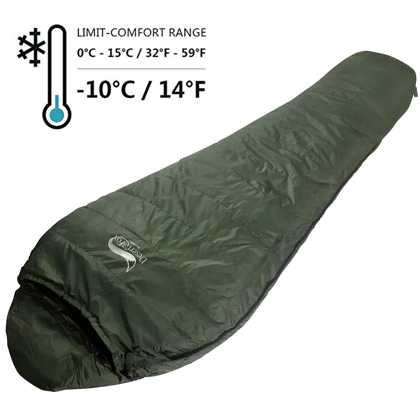 Desert&Fox Duck Down Sleeping Bag Winter Mummy Warm Sleeping Bag 1000g Down Filler Adult Camping Blanket for Hiking, Travelling