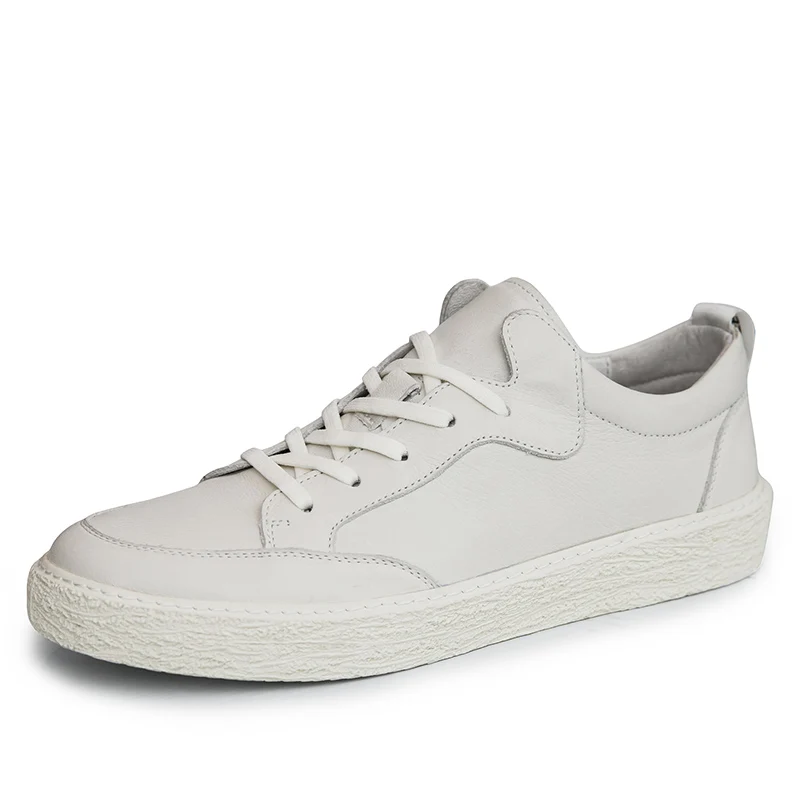 Кроссовки мужские из коровьей кожи Повседневная Базовая обувь на шнуровке