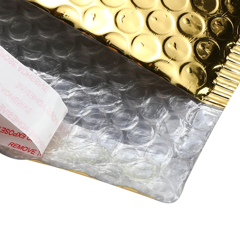 

50 PCS/Lot Gold Plating Paper Bubble Envelopes Bags Mailers Padded Shipping Envelope Bubble Mailing Bag Different Specifications