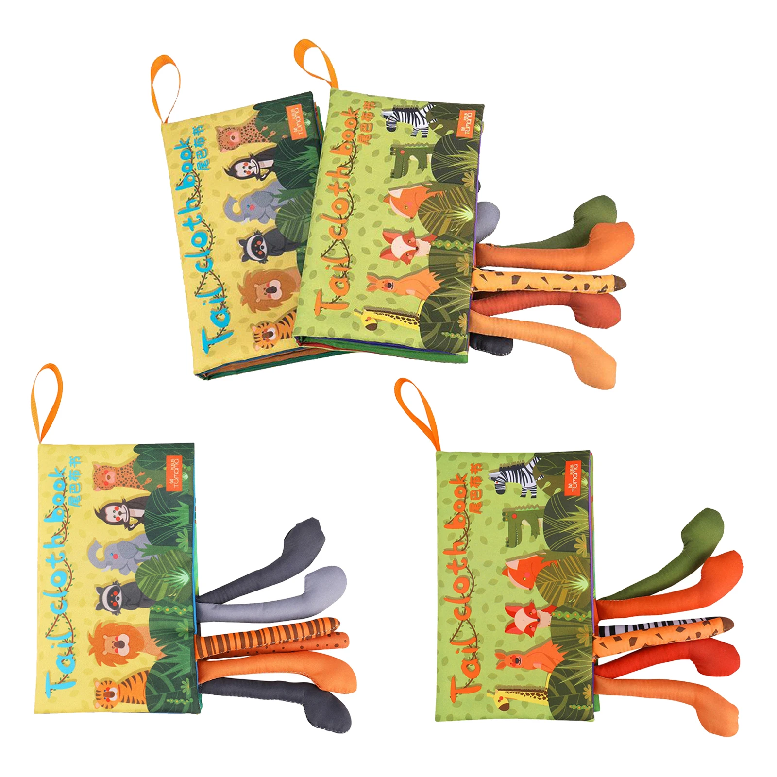 

Baby Rattles Mobiles Toy Soft Animal Tails Cloth Book Newborn Stroller Hanging Toy Baby Early Learning Educational Travel Toys