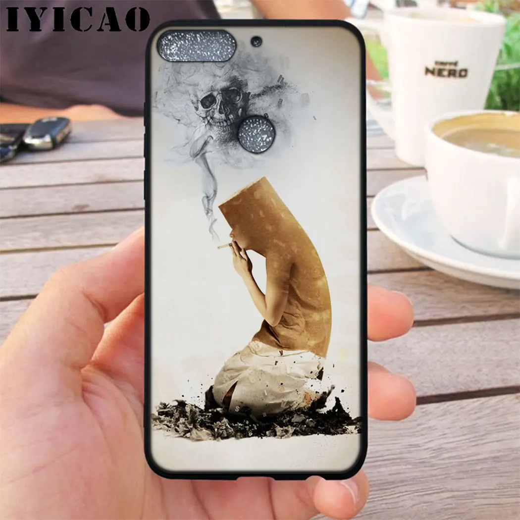 Чехол для телефона IYICAO мягкий курения Huawei Honor 6A 7A 20 9X Pro 7C 7X 8X 8C 8 9 10 Lite Note View |