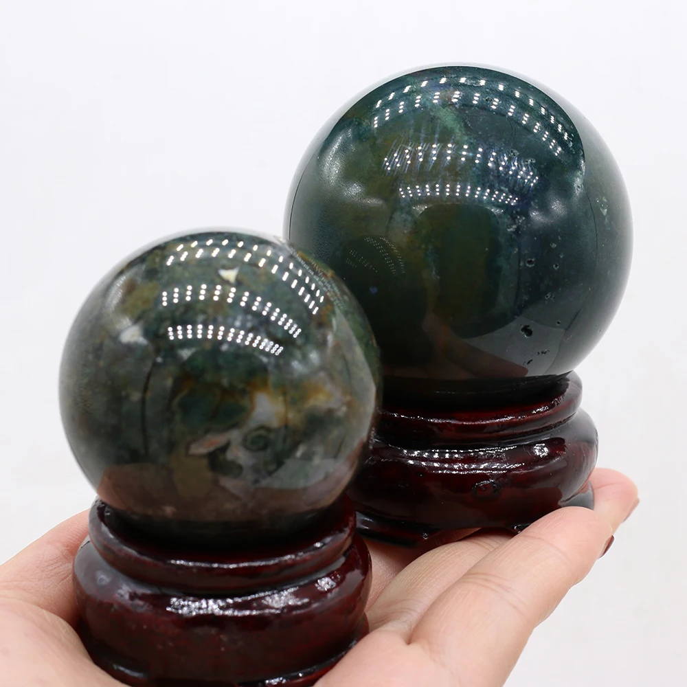 

Round Ball Ornaments High Quality Natural Crystal Indian Agate Quartz Healing Stone Energy Ore Mineral Crafts Home Decoration
