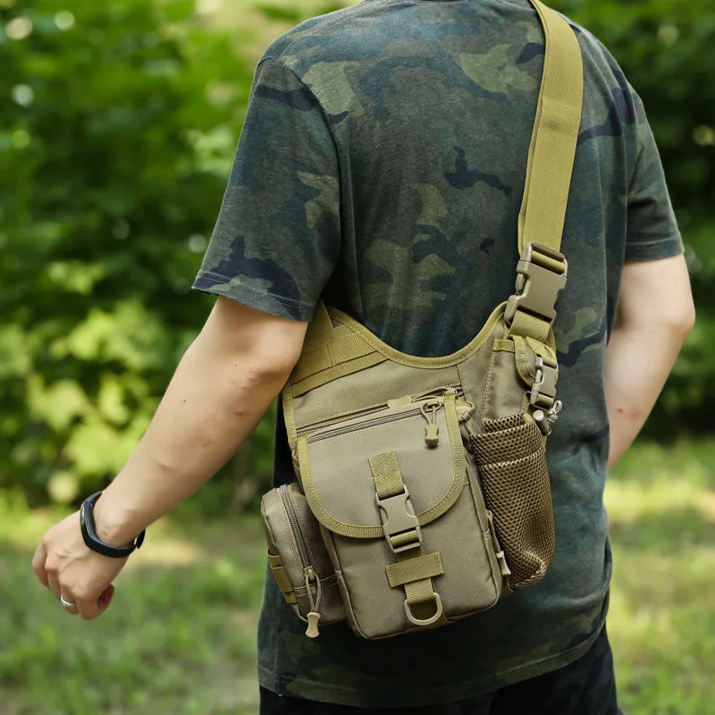 

Outdoor Boutique Chest Bag Men's Outdoor Tactical Water Bottle Bag Trend Sports One Shoulder Messenger Chest Bag Camouflage