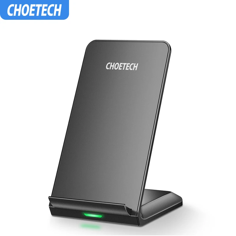 CHOETECH Беспроводная зарядка QI Беспроводное зарядное устройство 10 Вт для iPhone Xs Max Xr X 8 10 Вт Быстрое беспроводное зарядное устройство Подставка для samsung S9 S8