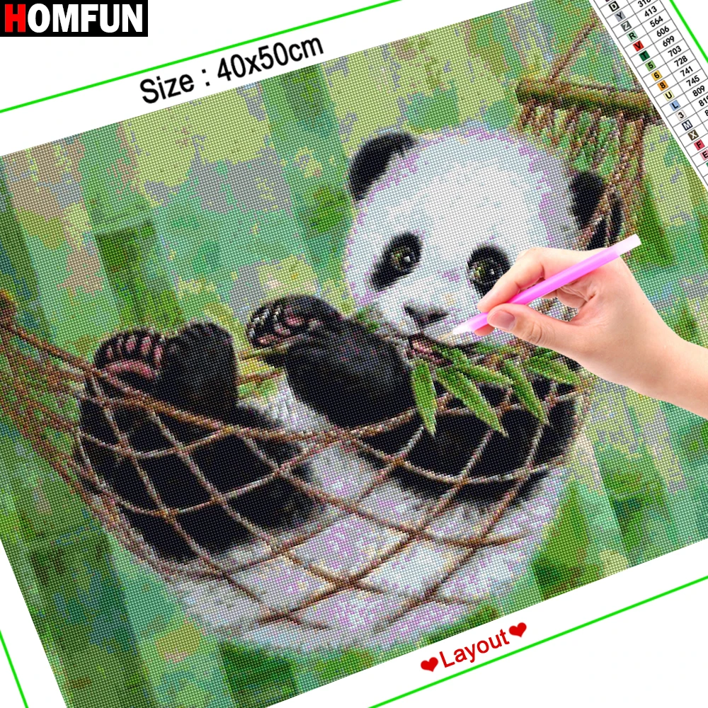 Алмазная живопись HOMFUN картина сделай сам из квадратных/круглых страз животное