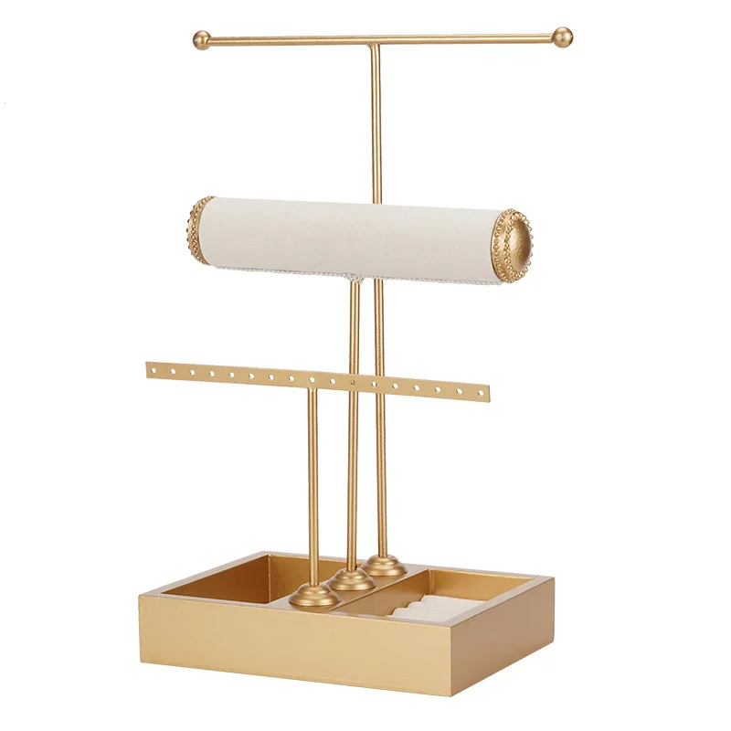 Women Desk Jewelry Organizer Necklace Earring Storage Box Ring Bracelet Holder Gold Watch T-bar For Shop Store Display Stand | Украшения и