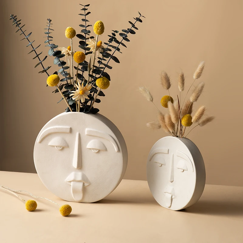 Креативная керамическая ваза для сушеных цветов аксессуары украшения дома в