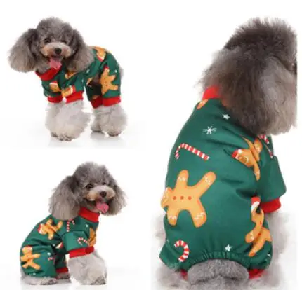 (5 шт./лот) Рождественская собака породы чихуахуа кошка хлопковая одежда