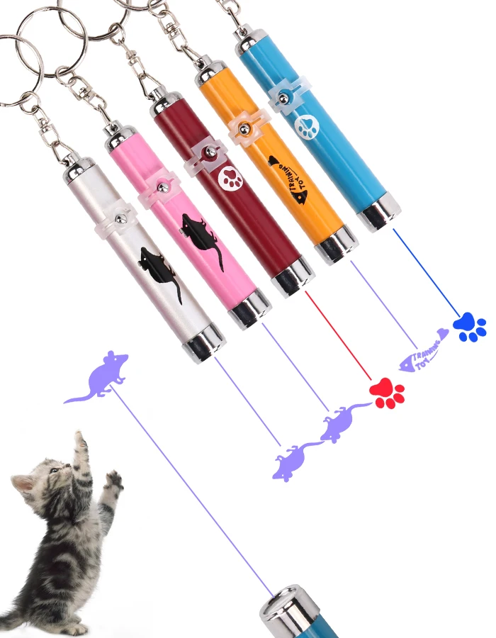 

Cat LED Laser Toy Creative Funny Pet Laser Toy for Cats Laser Cat Pointer Pen Interactive Toy with Bright Animation Mouse Shadow