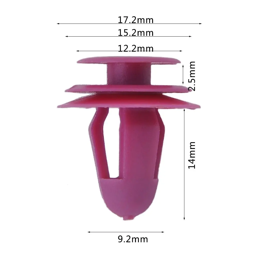 

50pcs 8mm 67771-12050 Red Plastic Car Panel Fixed Clamp Door Bumper Fastener Buckle For TOYOTA For