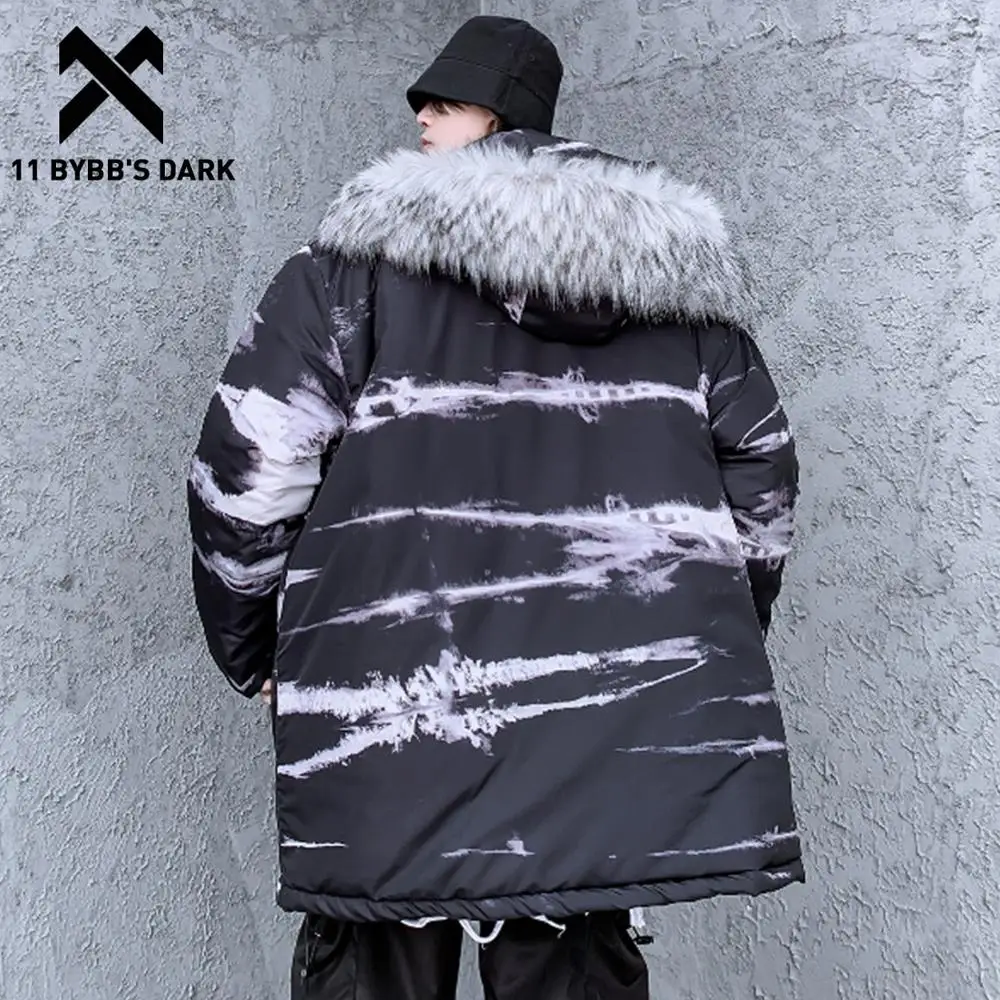 Мужская зимняя куртка в стиле хип хоп с подкладкой|Мужские парки| |