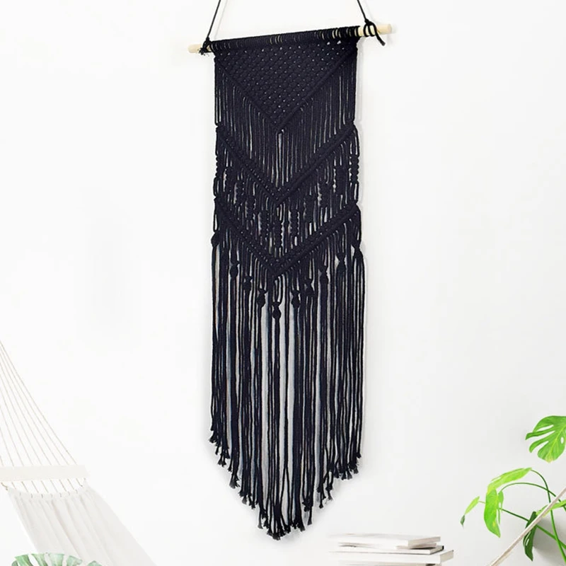 

Bohemian Woven Wall Hanging Decor Macrame Dream Catcher with Tassels Wall Ornament Art Decor for House Party Nursery