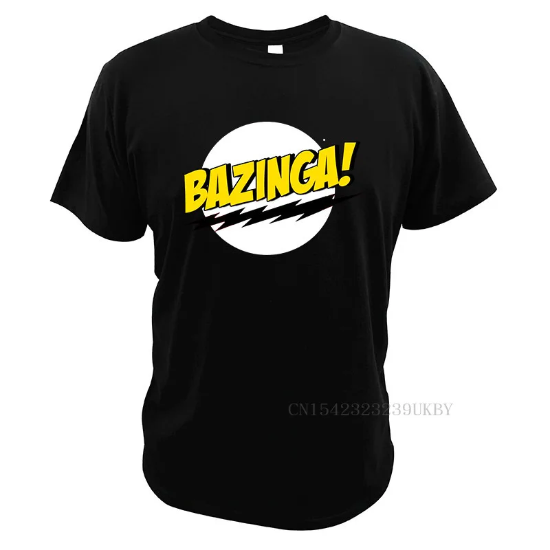 

The Big Bang Theory T Shirt Sheldon Cooper Quote Bazinga Tshirt EU Size Pure 100% Cotton Breathable Tops