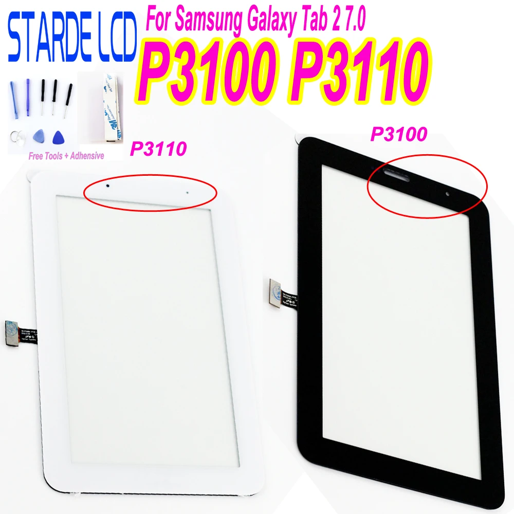 

For Samsung Galaxy Tab 2 7.0 P3100 P3110 Touch Screen Digitizer Tab2 GT-P3100 GT-P3110 Tablet Touchscreen Glass Sensor Parts