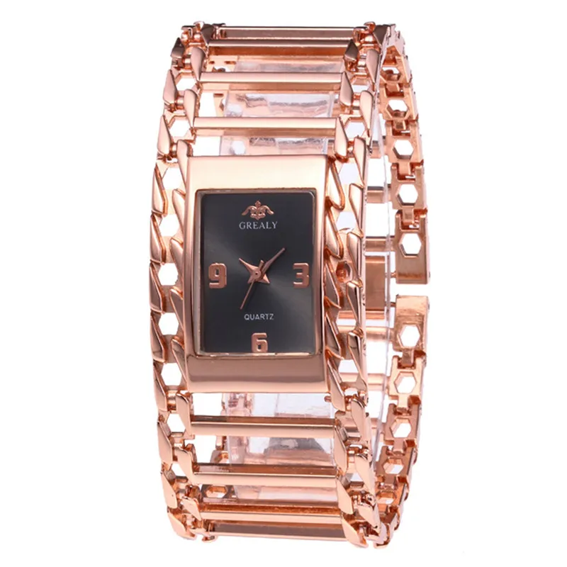 Женские кварцевые часы со стальными полосками розовое золото подарок на