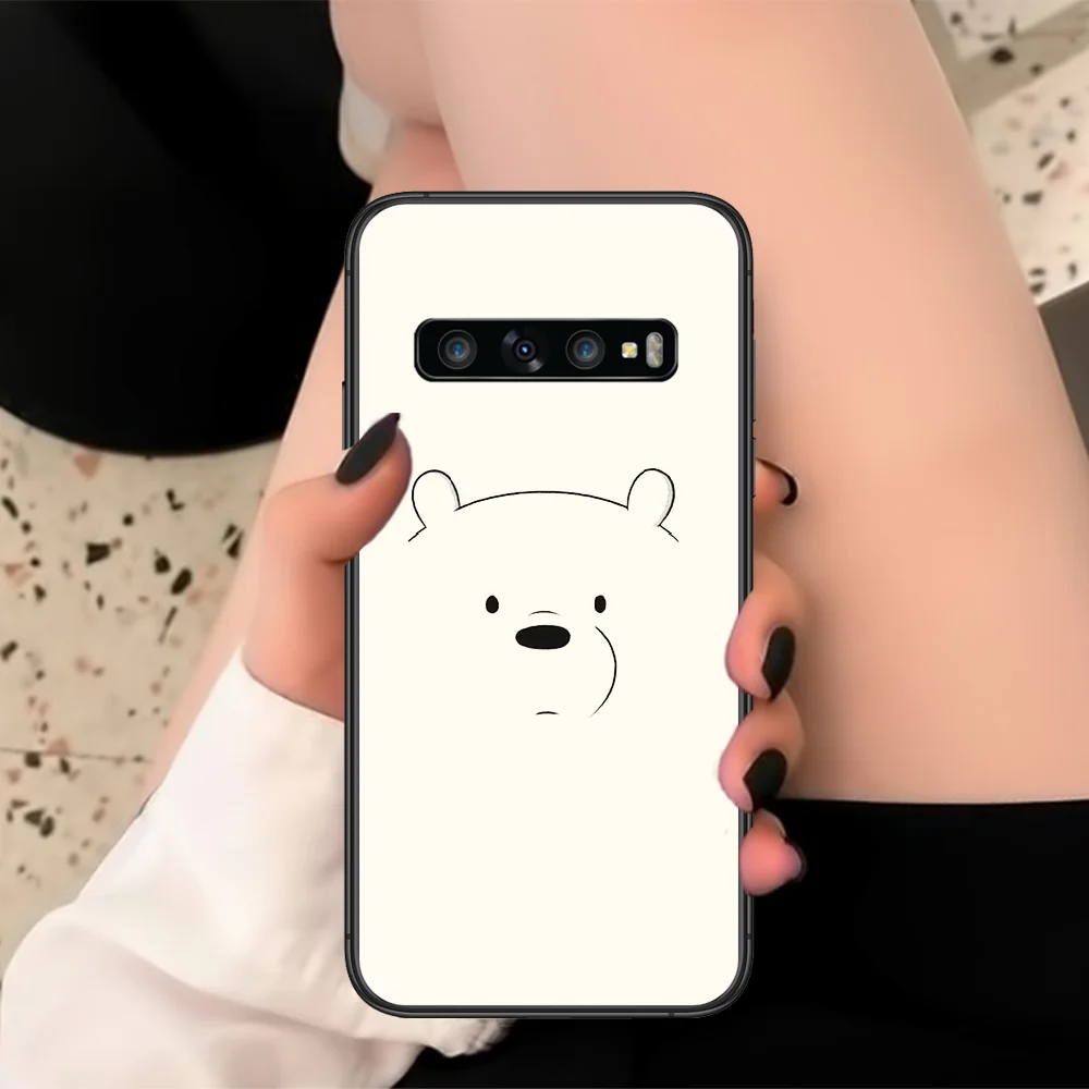 

We Bare Ice Bear Panda Phone Case For Samsung Galaxy Note S 8 9 10 20 Plus E Lite Ultra Black black Cell Painting Bumper Tpu