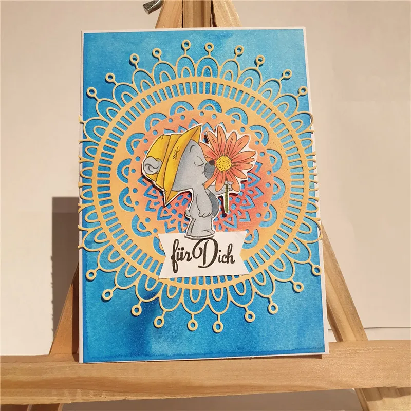 DiyArts металлические вырубные штампы мандала цветок рамка чехол для сделай сам