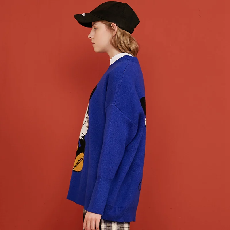 UNIFREE2019 Новинка зимы женский с круглым вырезом Микки-Маусом Мышь со свободным