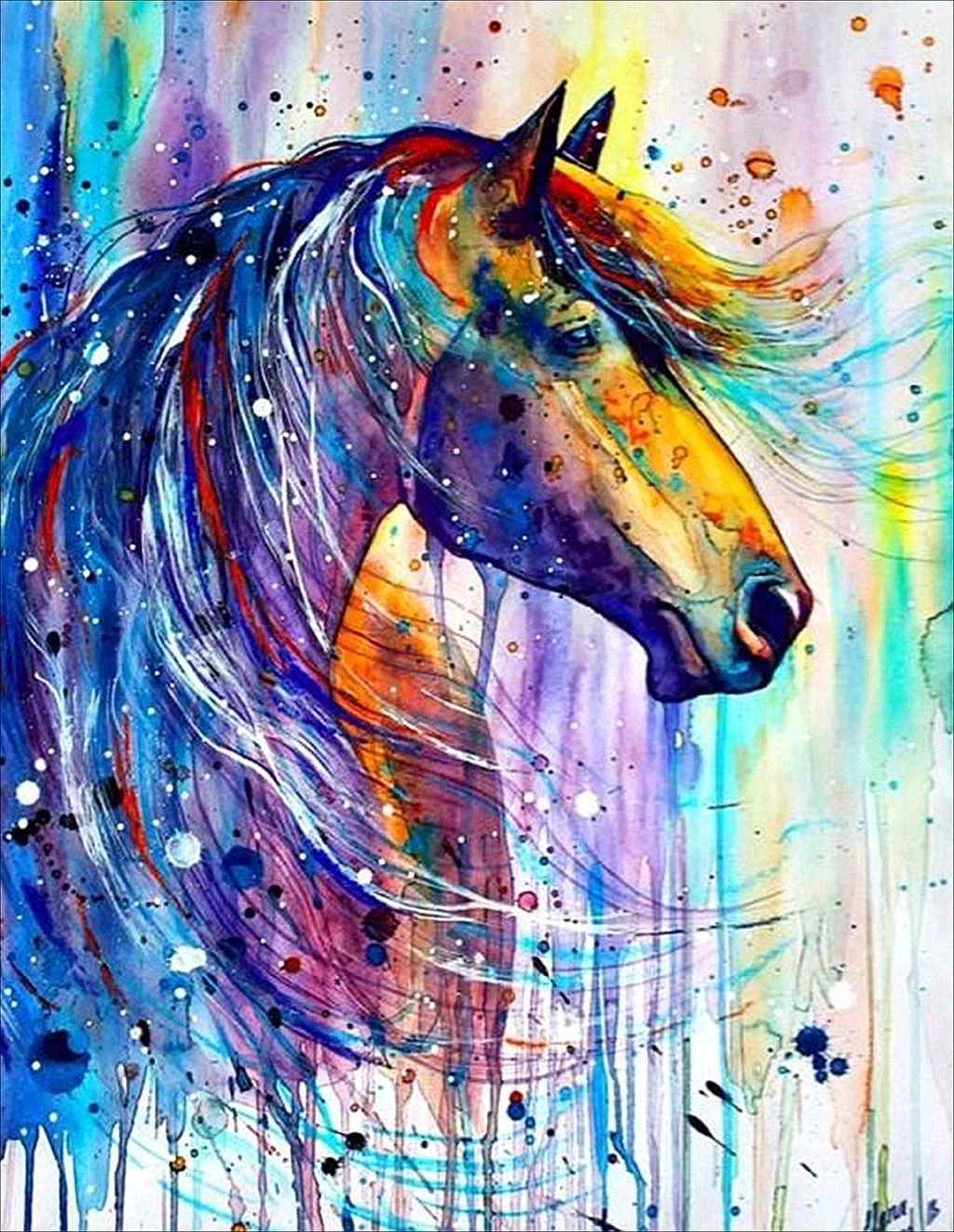 

Набор для алмазной живописи стразы, картина 5D «сделай сам» с вышивкой в форме лошади, мозаика с животными, украшение для дома, подарок