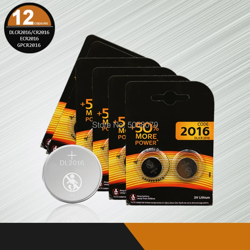 Cr2016 12 шт. для DURACELL Оригинальный Новый аккумулятор 3 в кнопочных элементов
