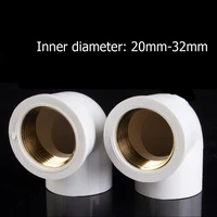 white pvc copper inlet thread elbow connector water tube joints irrigation pipe fittings socket adapter
