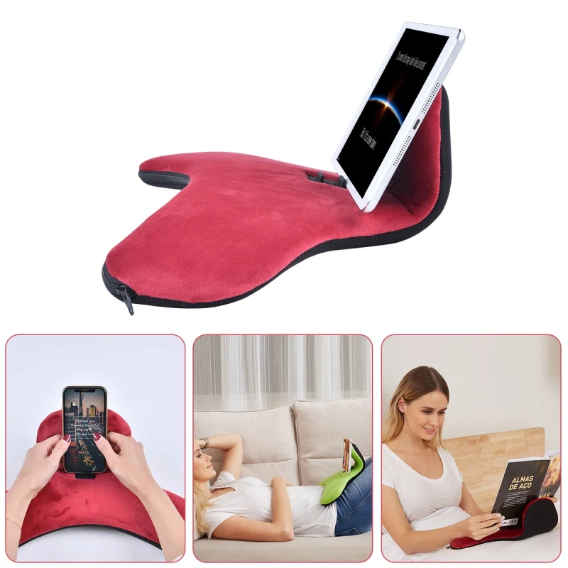 multi angle soft pillow lap stand holder for universal phone for ipad tablets ereaders books magazines on bed knee desk free global shipping