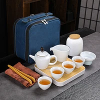 luxury chinese tea cup set porcelain travel teapot portable kung fu tea set tea ceremony set juego de te household products 60