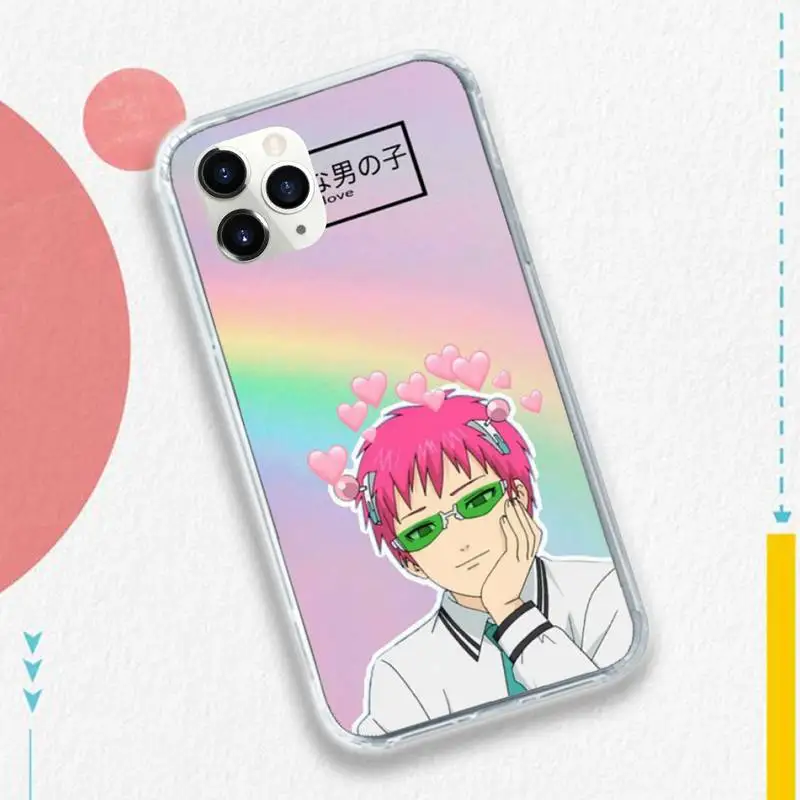 

The Disastrous Life of Saiki K Saiki Kusuo Phone Case for iPhone 11 12 pro XS MAX 8 7 6 6S Plus X 5S SE 2020 XR