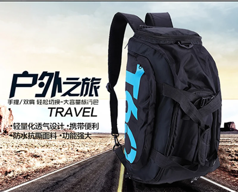 

T60 Unisex Fitness Backpack Brand New Gym Bag Waterproof Outdoor Separate Space For Shoes pouch rucksack Hide Backpack