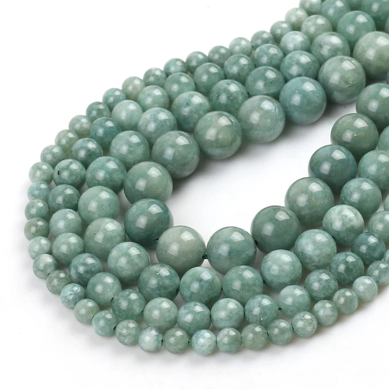 Натуральный ангелайт бирманский нефрит камень круглые свободные бусины Spacer