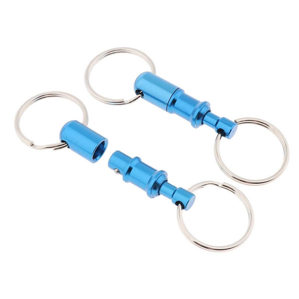 

Keyring with Two Heavy Duty Split Rings Key Accessories 2Pcs/pack Quick Release Keychain Pull-Apart Removable