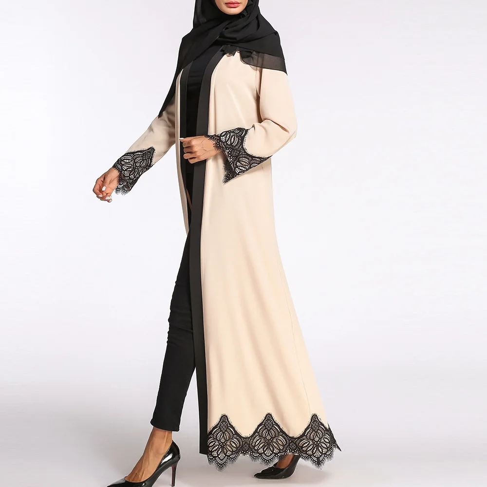 BNSQ мусульманское abaya длинное платье кимоно длинные халаты Jubah Дубай Ближний