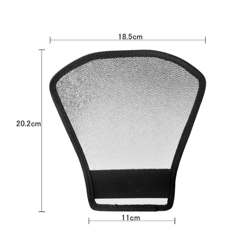 Складной серебристо белый рассеиватель для вспышки 2 в 1 софтбокс с отражателем
