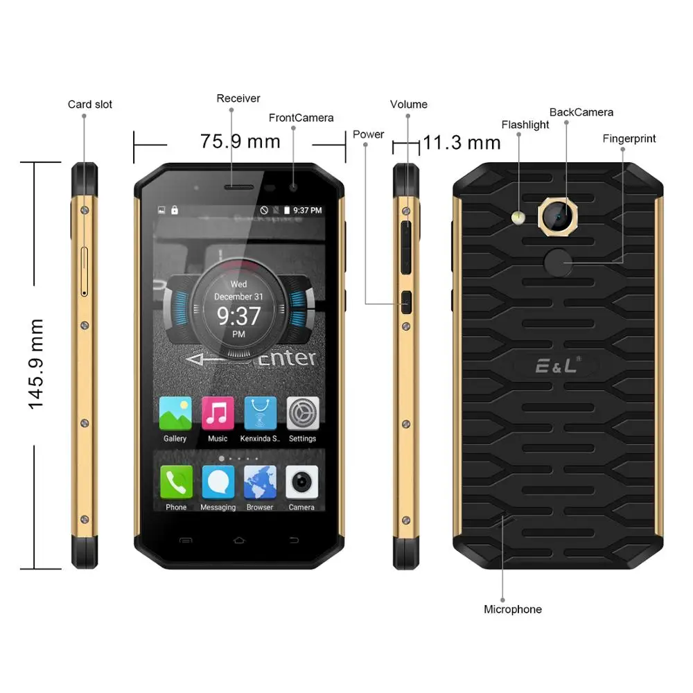 IP68 Водонепроницаемый KENXINDA KXD S50 5 0 'ɺndroid смартфон 3 ГБ 32 Восьмиядерный
