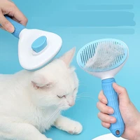 pet round needle hair removal comb for dogs cat detangler trimming dematting deshedding brush grooming tool pet supplies 1pcs