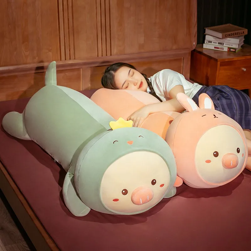 Креативная длинная подушка Snot Pig милая Бесшумная плюшевая игрушка