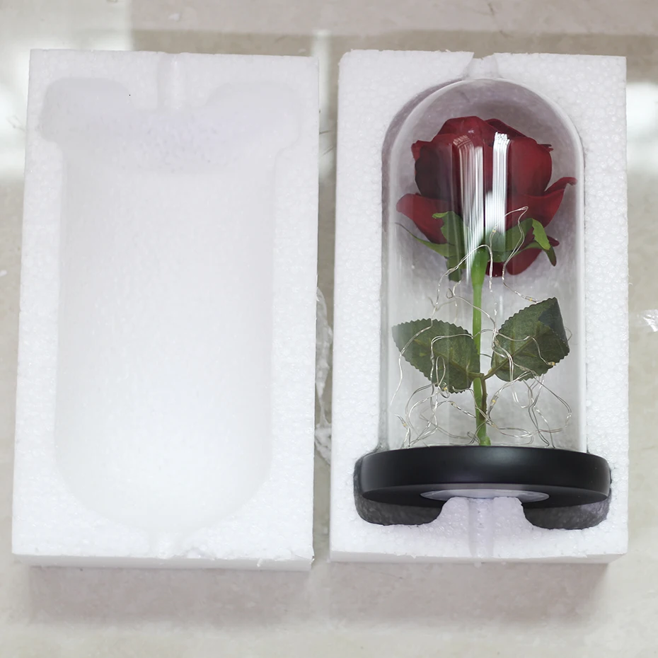 Immber Flora светящийся купол Красавица и Чудовище Роза светодиодный вечный Цветок День святого Валентина подарки на день рождения домашние вечерние Dekoration