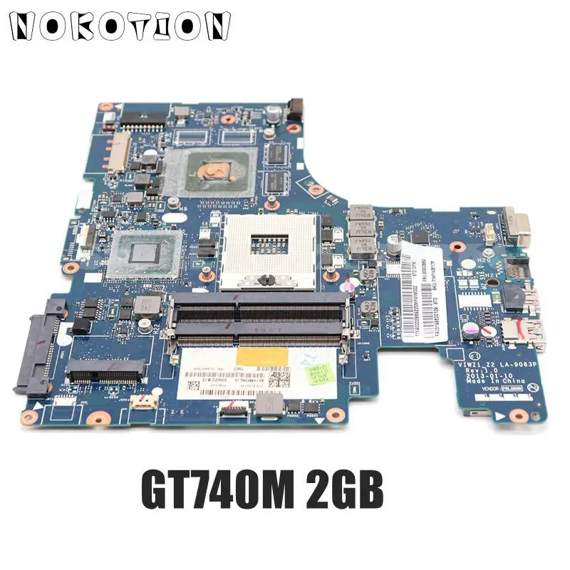Материнская плата NOKOTION viwz1 _ Z2 для ноутбука Lenovo IdeaPad Z500 15 дюймов DDR3 GT740M 2 Гб GPU полный