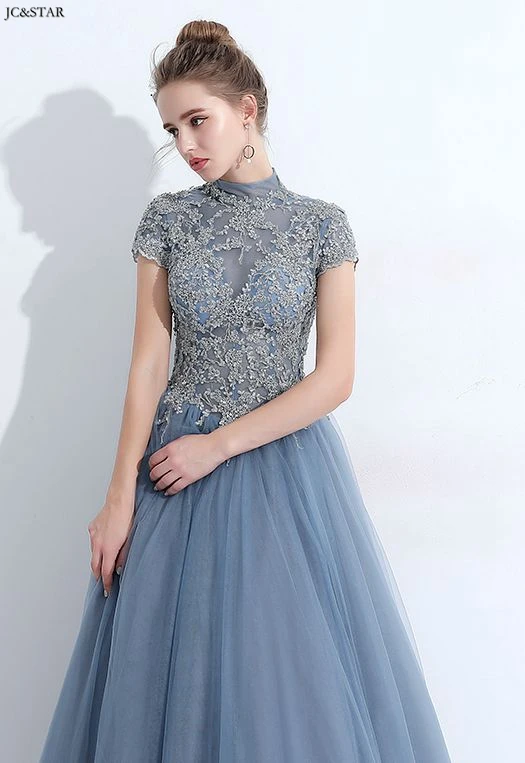 Vestidos de festa longo para senhoras casamento Новое кружевное платье трапециевидной формы с